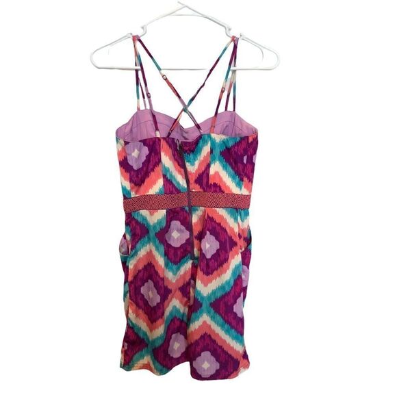 American Eagle Outfitters short strappy dress purple/pink/turqoise Size 2 - Picture 2 of 10